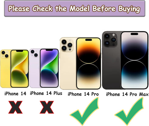 14 Pro Back Rear Camera Lens Glass Replacement for iPhone 14 Pro and iPhone 14 Pro Max Camera Glass Replacement with pre-Installed Adhesive and Re...