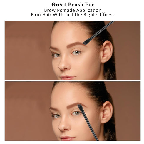 3 Pcs Fine Angled Eyeliner Brush Thin Eyebrow Brush Set Precision Gel Eye Liner Brush Brow Tint Brush Fine Angled Tinting Brushes Ultra Thin Slant...