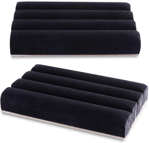 Super Z Outlet Black Velvet Ring Trays Accessory Foam Pads for Jewelry Showcase, Storage Displays, Home Organization & Decoration (2 Pack)...