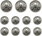 Skull Design Vintage Style Metal Buttons for Coat Blazer Suits Uniform Jacket etc (Antique Silver)...