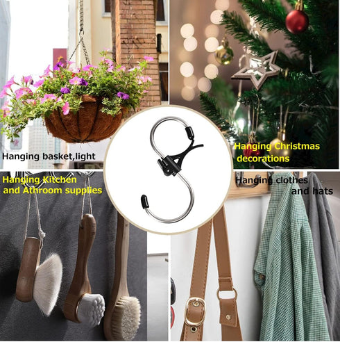 S Hooks Stainless Steel Heavy Duty S Hooks Anti Drop for Kitchen,Work Shop,Bathroom,Garden,Wardrobe,Office,Perfect Rack Hooks,Small,12Pieces...