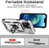 Hitaoyou Compatible with iPhone 15 Case, iPhone 15 Case with Camera Cover & Kickstand Military Grade Shockproof Heavy Duty Protective with Magneti...