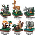 Mini Animals Building Blocks Set,Land Animal Themed Collection Construction Building Bricks Toy,Cute Home Decors(4th Series) (Rhinoceros)...