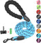 Rope Dog Leash 5 FT for Puppy and Small Dogs,Heavy Duty Dog Rope with Comfortable Padded Handle,Waterproof Dog Leash for Walking,Reflective Nylon ...