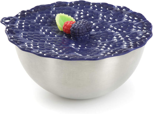 Charles Viancin - Blackberry Silicone Lid for Food Storage and Cooking - 8''/20cm - Airtight Seal on Any Smooth Rim Surface - BPA-Free - Oven, Mic...