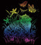 Royal Brush Rainbow Foil Engraving Art Kit 8"X10", Kitten & Butterflies...