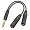 Tisino 6.35mm (1/4 inch) Jack Splitter Cable, 20cm (8 inches), Headphone Splitter Cable, Splitter, Stereo Male to Dual Stereo Female Jack, Compati...