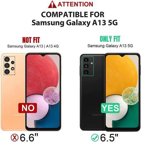 Jeylly for Samsung Galaxy A13 5G Case with Ring Stand & 2 Pack HD Screeen Protector, Heavy Duty Shockproof Full Body Rugged Dual Layer TPU Protect...