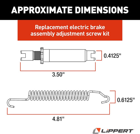 Lippert Replacement Adjustment Screw Kit for RV Trailer Electric Brake Assembly...