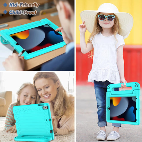 LTROP Kids Case for iPad 9th/ 8th/ 7th Generation 10.2-inch (2021/2020/ 2019) - iPad 10.2 Case for Kids, Light Weight Convertible Handle Stand Chi...
