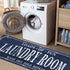 Cekene Laundry Room Runner Rug 20"x59" Non Slip Farmhouse Laundry Rug Runner Washable Laundry Mats with Rubber Backing Blue Kitchen Rug Carpet Run...