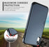 SAMONPOW for iPhone XR Case Wallet Card Holder Heavy Duty Protection XR Phone Case Wallet Card Holder Dual Layer Anti Scratch Hard PC Soft Rubber ...