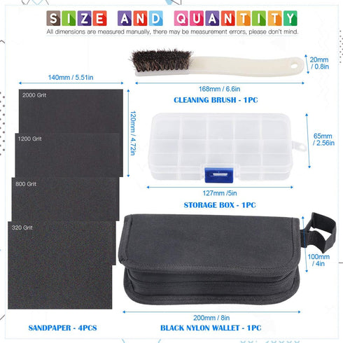 Glarks 18Pcs Assorted Wood Rasp Set Include 12Pcs Mini Hand Metal Files, A Brush and Storage Box with 4Pcs Sandpaper for Fixing Jewelers Diamond W...