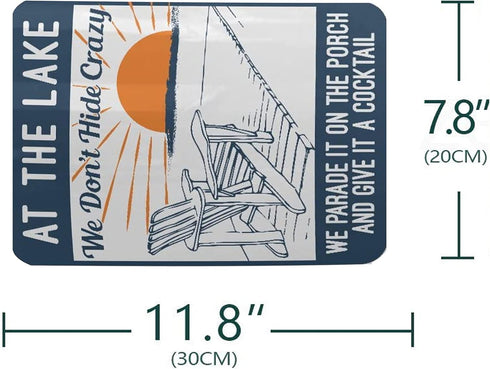 AT THE LAKE metal sign Decor for Farmhouse, Cabin, Beach, Bar, Memories Made at The Lake Retro and Wood Sign Great Gift...