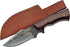 6.25" Fixed Blade Full-Tang Carbon Steel Blacksmith Style Outdoor Hunting/Skinning Knife with Sheath, Brown...