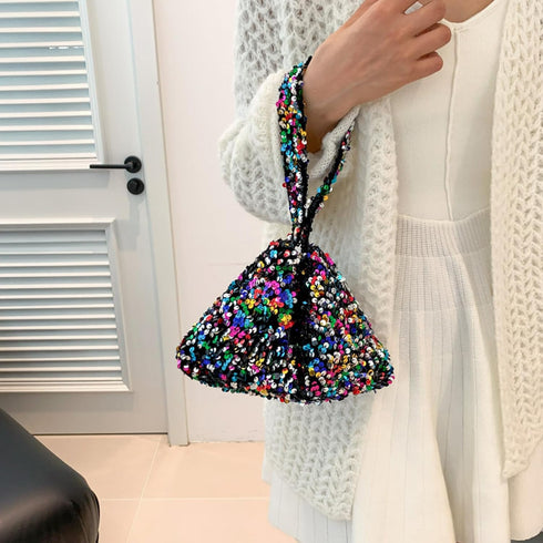 Sparkle Sequins Mini Purse for Women Bling Evening Handbag Clutch Glitter Shoulder Bag for Party Wedding...
