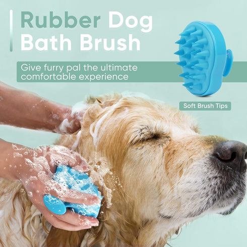 Petbobi Adjustable Dog Bath Tether, Dog Bathing Leash with Heavy Suction Cup and Soft Bath Brush, Dog Grooming Tub Restraint Perfect for Shower, B...