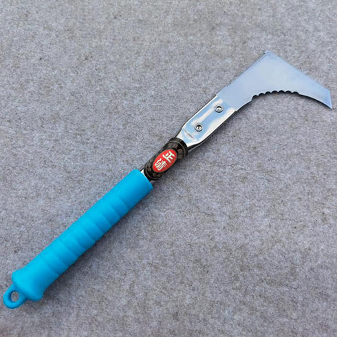 Kosoyo Crack Weeder Crack Weeding Tool Sawtooth Wave Manual Scythe Stainless Steel Gardening Tool -11.42"...