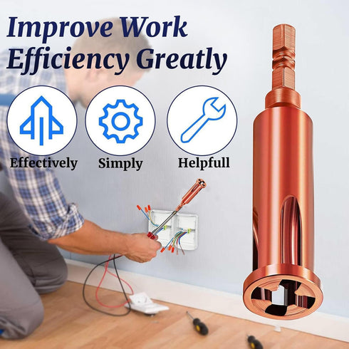 Universal Wire Twisting Tool, Wire Stripper and Twister, Quick Connector Twist Wire Tool for Electrician by Drill Drivers or Manually 2.5-4 Square...