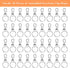 Audab 50 Sets Keychain Rings for Crafts, Assembled Key Chains Hardware for Key Chains, Crafts and Lanyards...