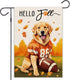 Football Fall Golden Retriever Garden Flag For Outside Welcome Burlap Flag Fall Decorations Outdoor Dog Thanksgiving Holiday Yard Flag 12×18 Inch ...