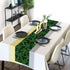 Sunwer Linen Marijuana Leaf Table Runner, 13" x 72", Green, Modern Pattern, Perfect for Kitchen Dining & Themed Parties...