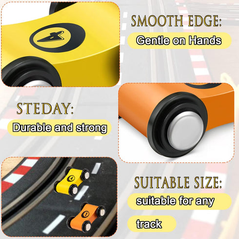 10 Pieces Wooden Mini Car Wooden Car Ramp Race Track Toys for Aged Over 3 Years Old, Wooden Car Ramp Racer Toy Replacement Vehicle Set Race Car Pa...