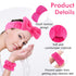 4Pcs Spa Headband for Washing Face Wristbands Set Women Bubble Skincare Makeup Sponge Terry Cloth Padded Puffy Headband Bow Tie Hairband Cute Non ...