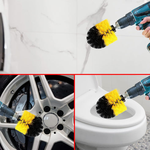 Drill Brush Nylon Drill Brush Attachment Electric Power Scrubber Scrub Brush Multi Purpose Cleaning Supplies for Drill Bathroom Surfaces Tub Grout...