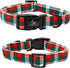 Elegant little tail Christmas Dog Collar, Red Pet Collar Dog Durable Plaid Dog Collars Girl or Boy Holiday Pet Gift Adjustable Dog Collar for Medi...