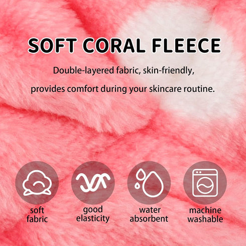 WHAVEL 9 Pack Pink Spa Headband for Washing Face, Makeup Headband Skincare Headbands Face Wash Headband Fluffy Hair Band for Washing Face (B. Pink...