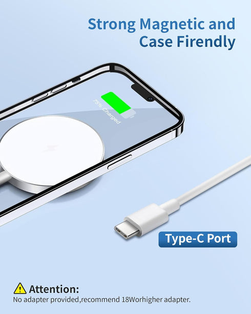 2 Pack 15W Fast Magnetic Wireless Charger iPhone Apple Charger for iPhone 15/14/13/12 Series Wireless Charging for AirPods 3/2/Pro 2/Pro Magnetic ...