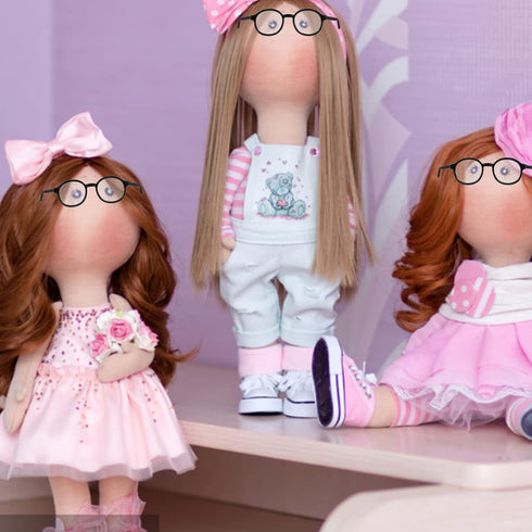 NUOBESTY Doll Eyewear 2pcs Doll Glasses Doll Eyeglasses Doll Dress up Glasses Dolls Reading Glasses Mini Glasses Costume Supplies for 15-20cm Doll...