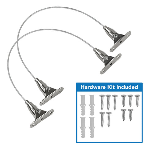 Mount-It! Furniture Anti-Tip Anchor - Steel Child Safety Straps | Secure Wall Anchors for Bookshelf, Dresser, Cabinet, Earthquake Protection for B...