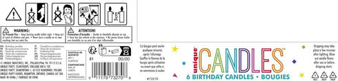 Unique Party Outer Space Birthday Candles (6) pc...