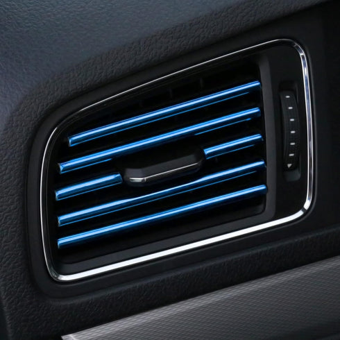 LivTee 20 Pieces Car Air Conditioner Decoration Strip, Universal Waterproof Bendable Air Vent Outlet Trim Decoration, Car Interior Accessories (Bl...