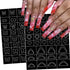 8 Pcs French Tip Manicure Edge Auxiliary Line Nail Art Stickers Heart Butterfly Flowers Nail Design Airbrush Nail Stencils Stickers for Nail Art S...