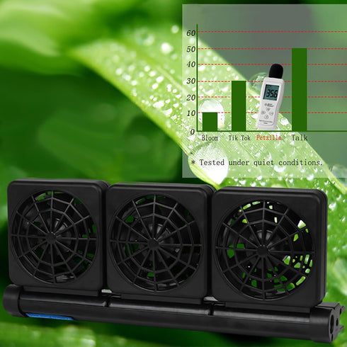 Aquarium Chiller, Fish Tank Cooling Fan System for Salt Fresh Water, 2 Variable Speed, Wide Angle Adjustable (1-Fan)...