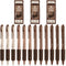 12 Pcs Retractable Quick Dry Ink Pens Comfortable Writing Coffee Pens 0.5 mm Fine Point Black Ink Cute Pens Mechanical Pen for Office School Gifts...