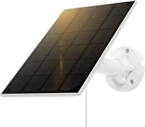 5W Solar Panel, IP 65 Waterproof 5V Micro USB Port for Security Cameras Wireless Outdoor, Compatible with Rechargeable Battery Security Camera...