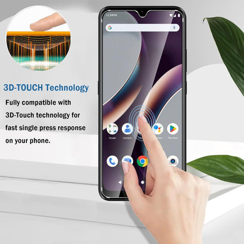 2 Pack Compatible with BLU G63 Screen Protector,Full Coverage 9H Tempered Glass Film,HD Clear Scratch Resistant,Bubble-Free for BLU G63 Screen Pro...