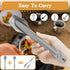 5-in-1 Camping Utensils Detachable Cutlery Portable Silverware Stainless Steel Flatware Multitool Set Tongs Spork Spoon Knife for Backpacking Hiki...