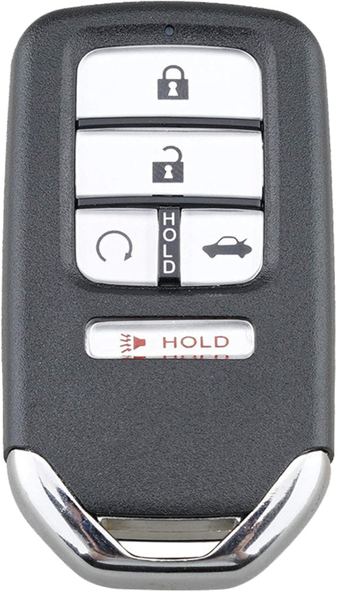 Remote Smart Key Fob Shell Case Fit for 2016 2017 2018 Honda Civic CR-V Pilot Keyless Entry Replacement Car Key Cover (Silver, 5 Buttons)...