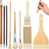 Geelin 9 Pcs Pottery Glaze Brushes Ceramic Brushes Set Different Shapes Glaze Brushes for Pottery Acrylic Watercolor Wool Bristle Art Paintbrush S...