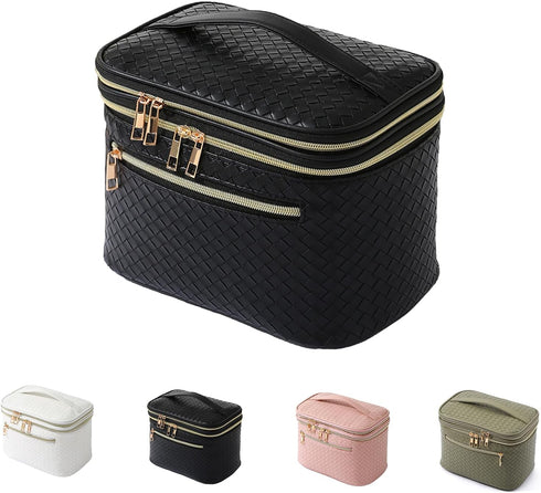 Cosmetic Bag for Women Cosmetic Travel Makeup Bag and Jewelry Bag, Large Travel Toiletry Bag for Girls, Travel Makeup Case for Women 2 in 1 Waterp...