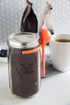 Jarware Coffee Spoon Clip for Wide Mouth Mason Jars, Orange...