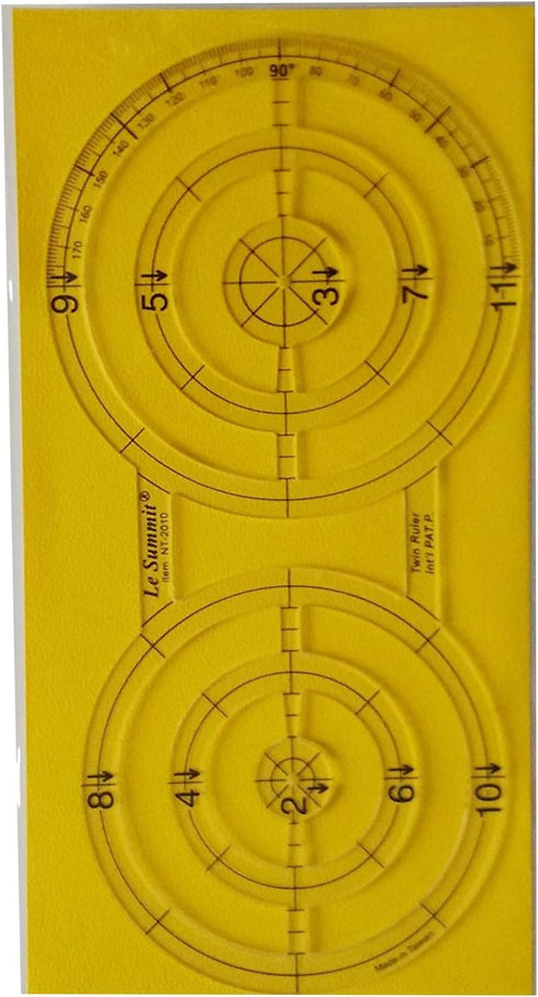 HONEYSEW Twin Ruler Patchwork Rules Quilting Rules Double Hexagon Square Triangular Pentagon Double Circle for Choose (NT-2010)...