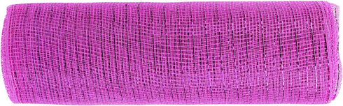 MEEDEE Pink Deco Mesh 10 Inch Pink Mesh Ribbon for Wreath Metallic Mesh Fabric for Crafts Decorative Staircase Mailbox Centerpiece Supplies (30 Fe...