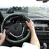 XCBYT Car Steering Wheel Cover Green - Universal Fit 14.5-15 Inch Carbon Fiber Steering Wheel Cover Sport Style with Anti-Slip Microfiber Leather ...