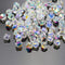 Dowarm 1000PCS Bicone Crystal Beads 4mm, Bulk Small Faceted Bicone Glass Beads for Jewelry Craft Making, DIY Bracelet, Necklace, Dolls (Crystal AB...